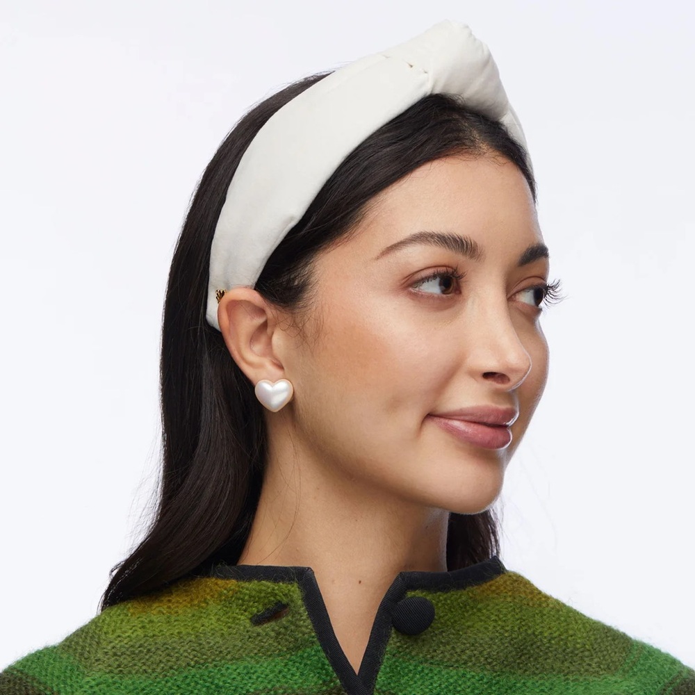 Lele Sadoughi White Knotted Headband